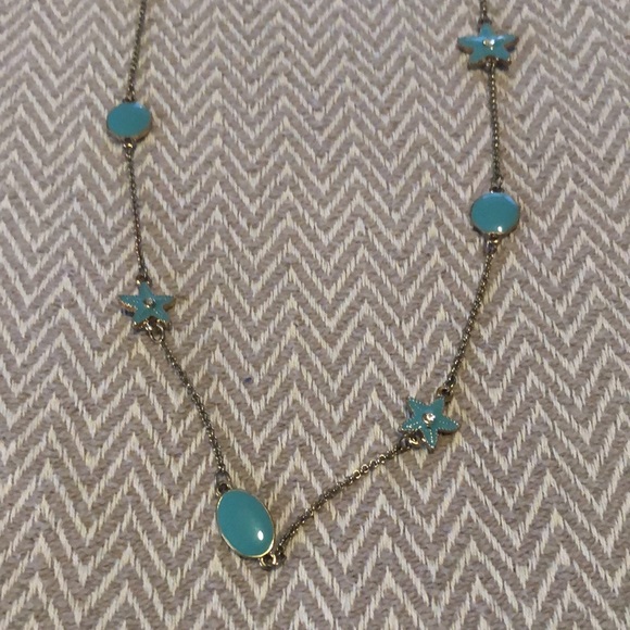 Turquoise Necklace with Starfish and Round shapes - Picture 2 of 3